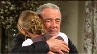 Victor (Eric Braeden) and Claire (Hayley Erin) hugged it out over Kyle on The Young and the Restless | Image: CBS