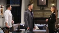 Will Tamara Braun (ex-Ava, Days of our Lives) shown here with Billy Flynn (Chad, DAYS; Cane) and Brandon Barash (ex-Stefan, DAYS) interact with Cane on The Young and the Restless | Image: JPI