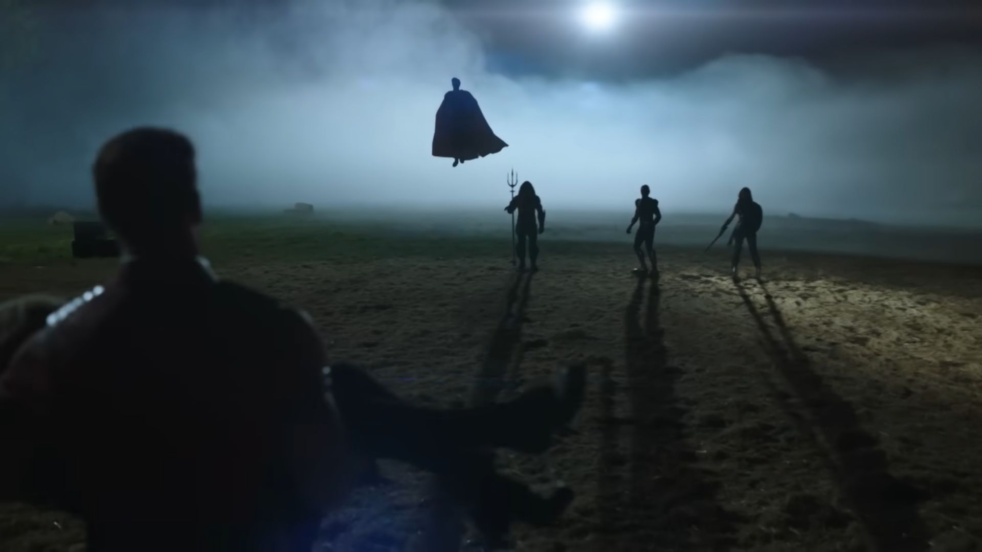 Peacemaker encountering the DCEU Justice League | Image Via: DC