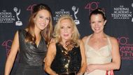 Chrishell Stause (ex-Bethany, Y&R; ex-Amanda, AMC), casting director Judy Wilson, and Melissa Claire Egan (Chelsea) celebrated Wilson's Daytime Emmy for casting The Young and the Restless | Image: JPI