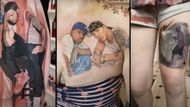 Eminem tattoos can be seen on different body parts. (Image via Paramount Plus)