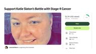 A glimpse of Katie Slaton's GoFundMe page, who recently passed away from cancer, aged 37. (Image via GoFundMe)