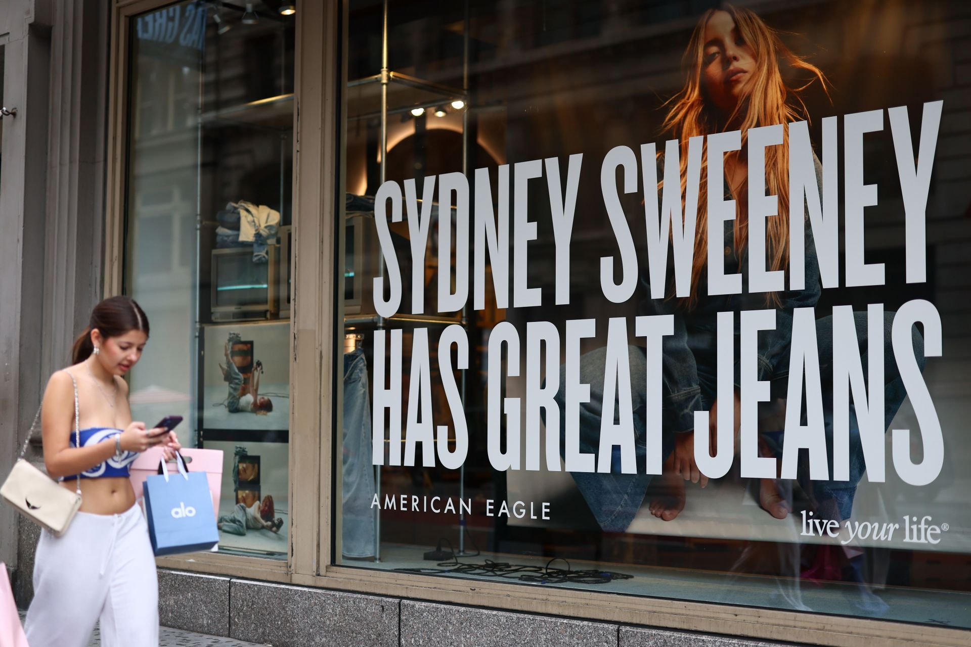 American Eagle Ad Campaign Featuring Actor Sydney Sweeney Draw Controversy - Source: Getty