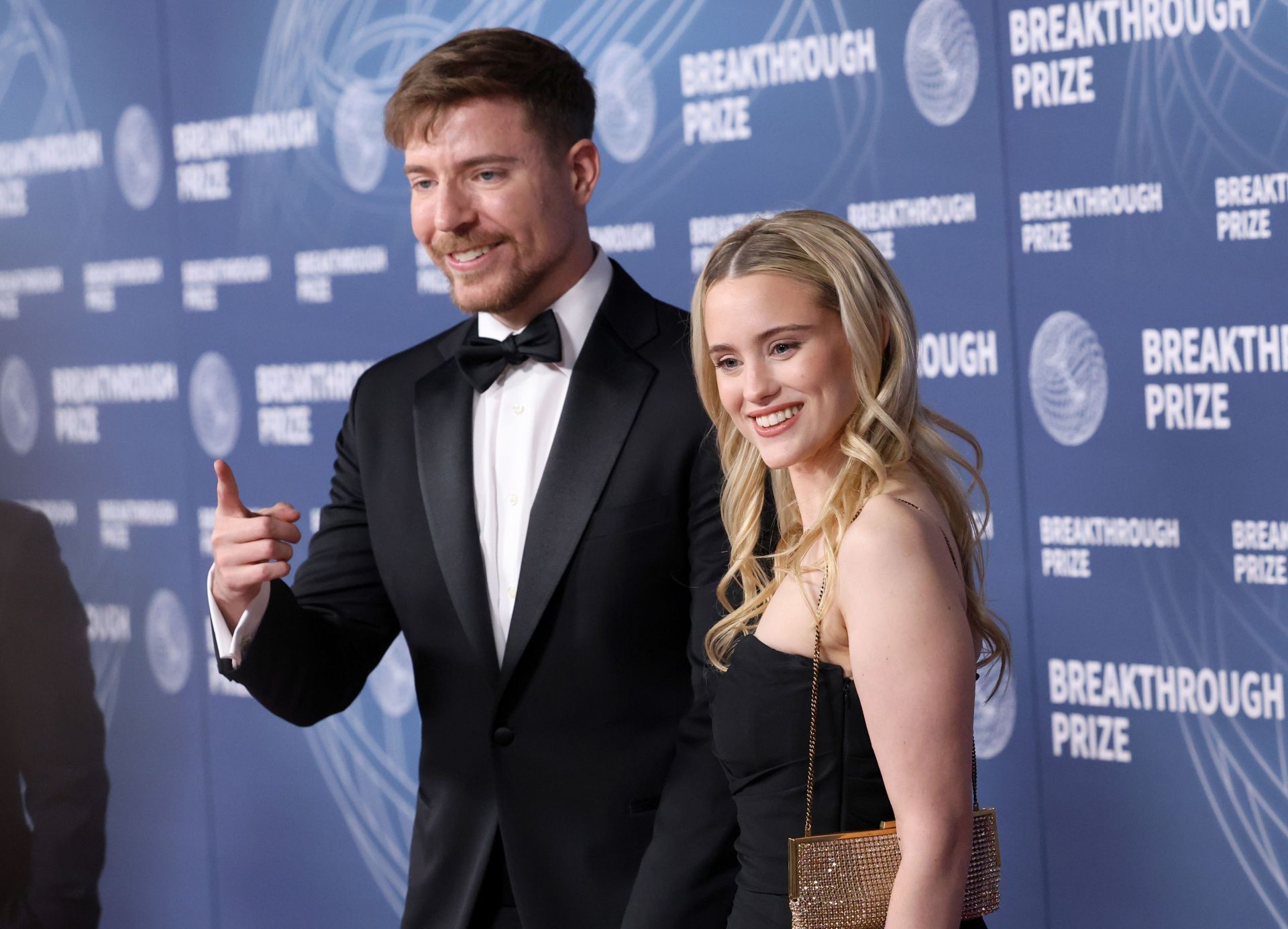 MrBeast poses on the red carpet of the 11th Breakthrough Prize Ceremony - Red Carpet - Source: Getty