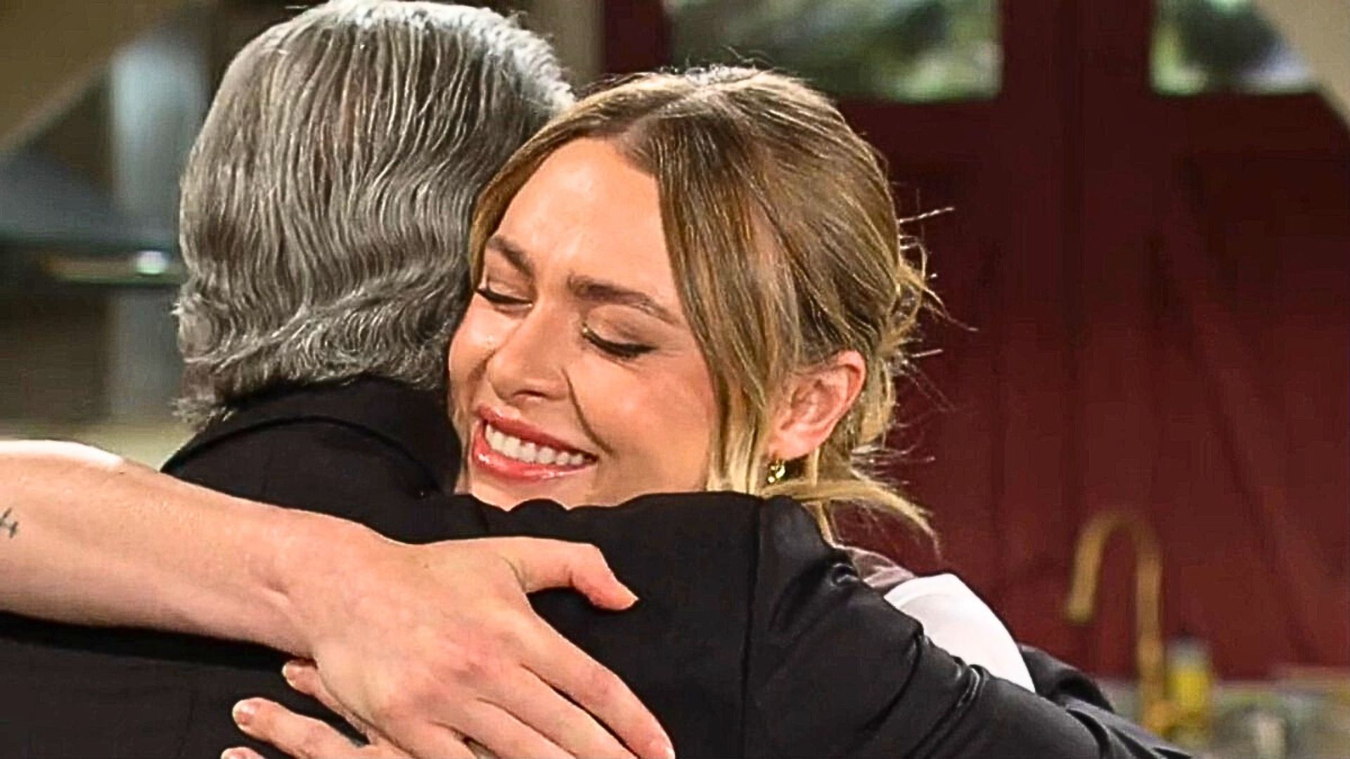 Claire shares a tender embrace with Victor on The Young and the Restless | Image: CBS