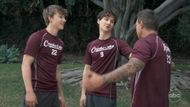 Drew and Rocco are playing for the Corinthos Coffee softball team on General Hospital | Image: ABC