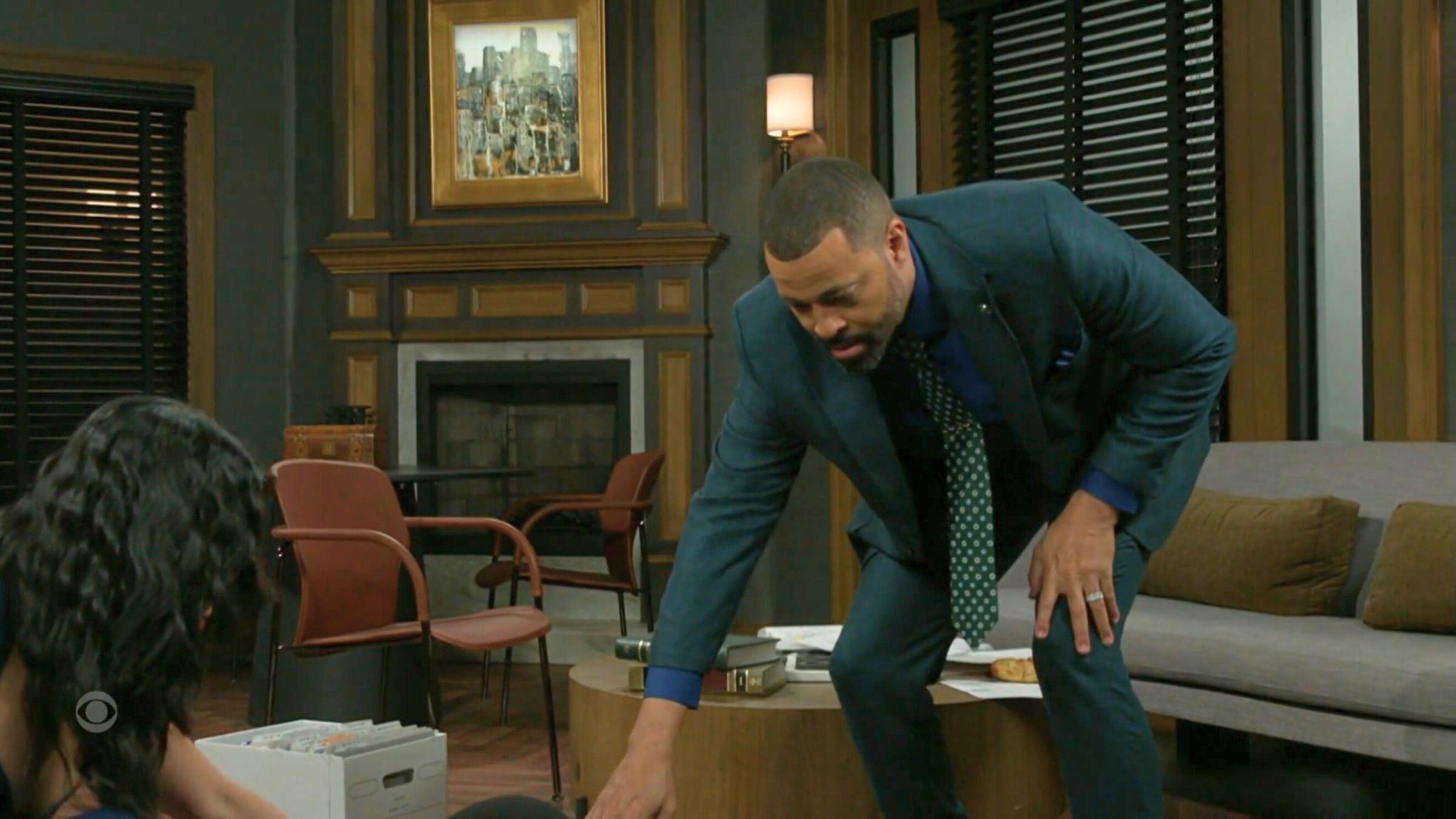 Beyond the Gates: Bill and Caroline check on Hayley | Image: CBS