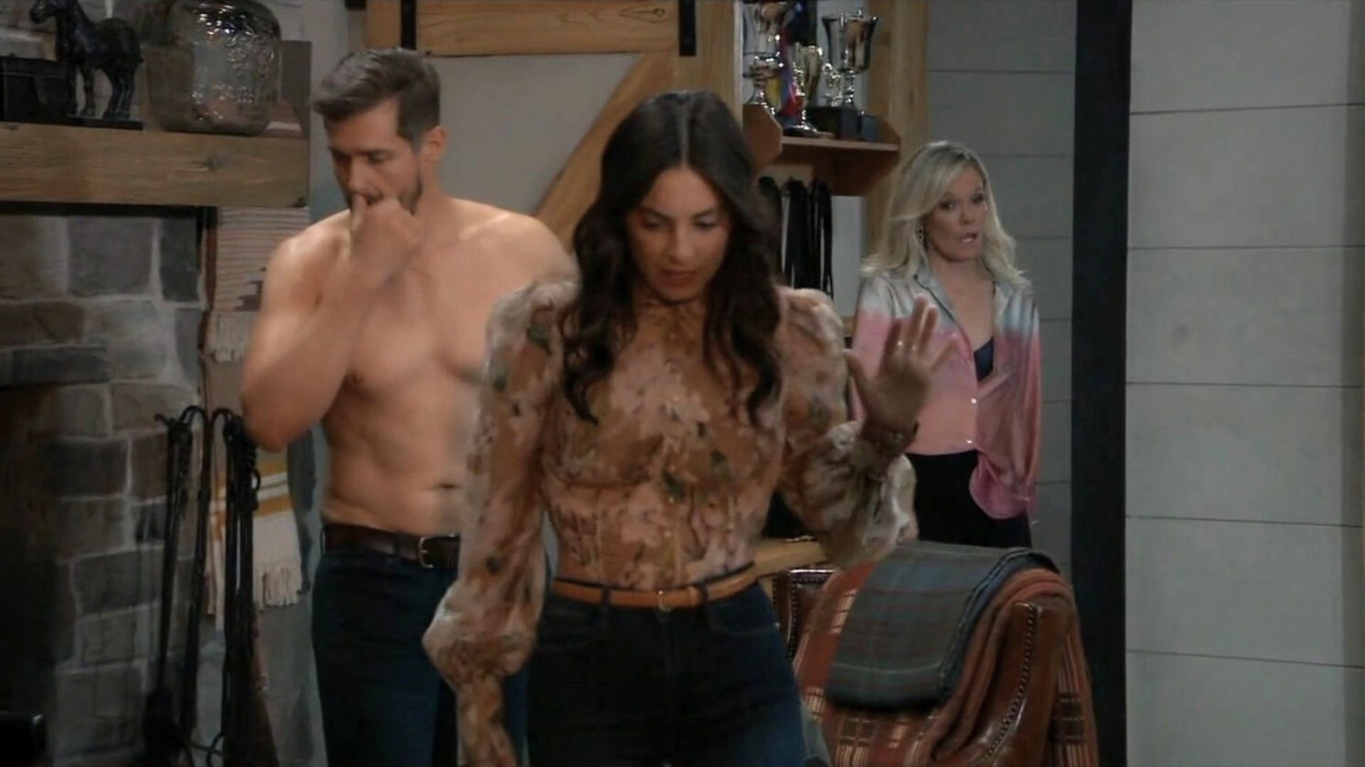 Molly walks in on Cody and Ava&#039;s kissing at the Quartermaine stables on General Hospital | Image: ABC