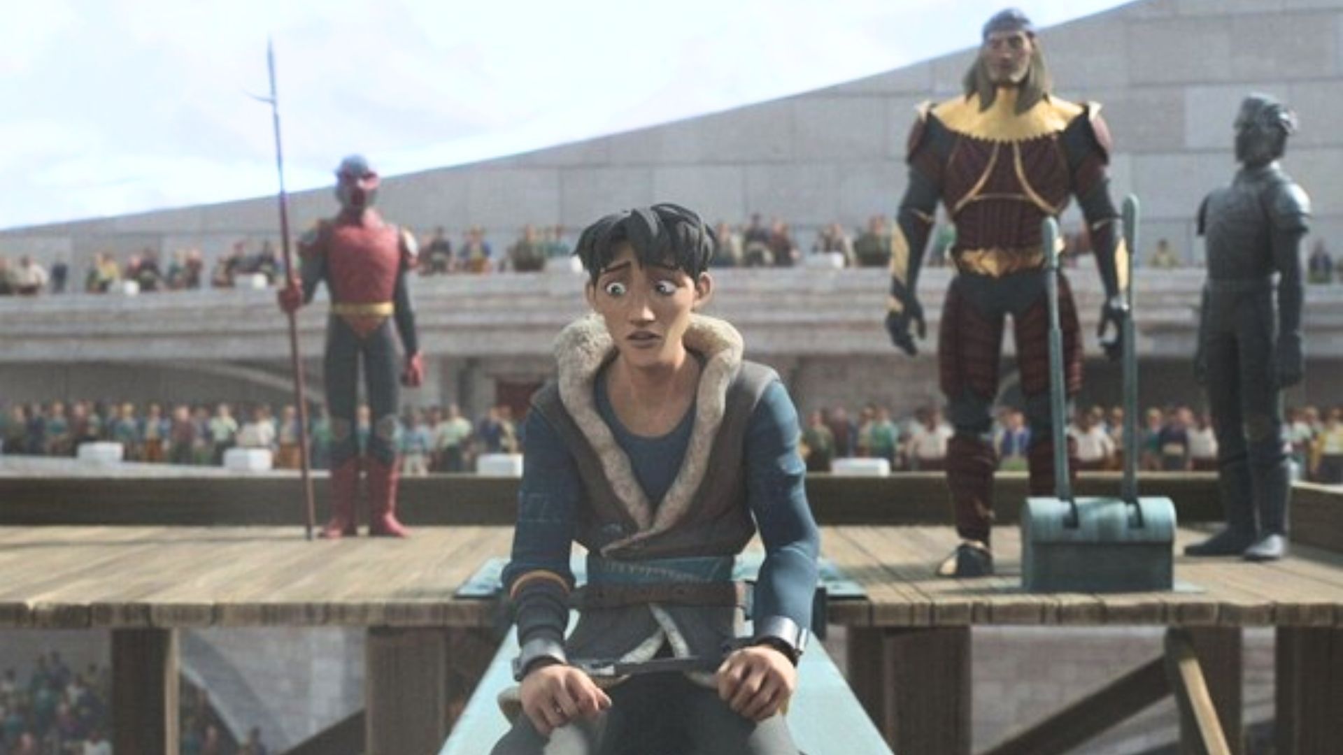 Scene during the Kingdom&#039;s Wedding in Wolf King | Image via Netflix