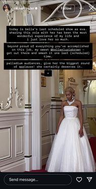 A photo of Bella Brown on Zegler's Instagram story. (Image via Instagram/@rachelzegler)