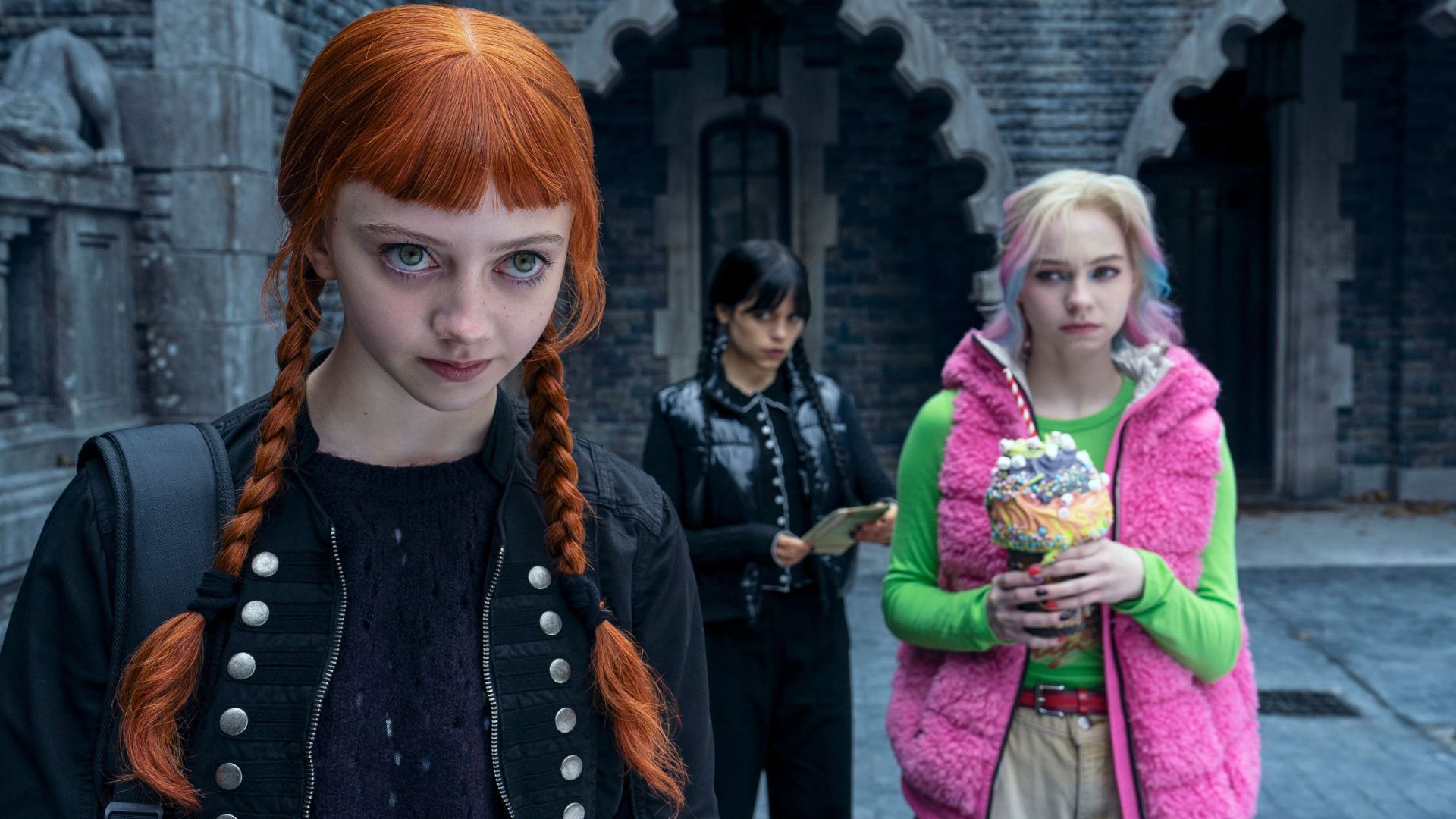 Wednesday, Enid, and Agnes (Image via Netflix)