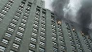 Iconic building on fire scene from Going to War episode | Image via NBC