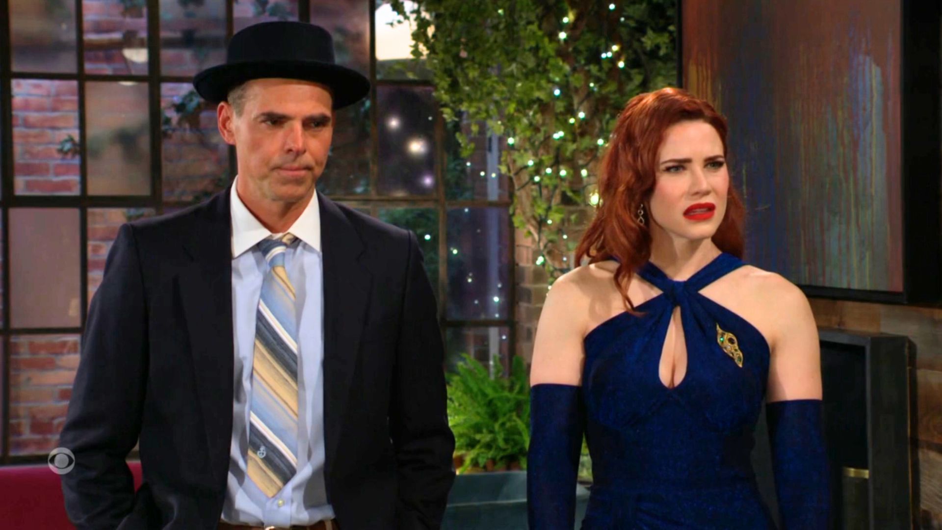 Billy (Jason Thompson) and Sally (Courtney Hope) threw a party but thanks to Cane nobody came on The Young and the Restless | Image: CBS