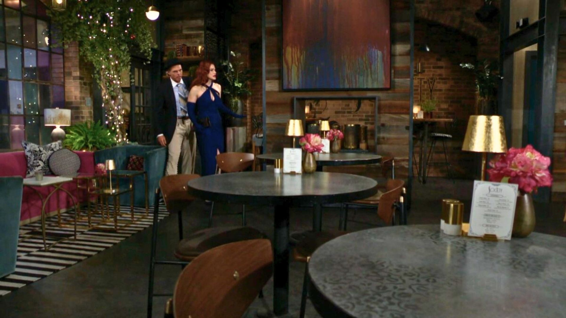 Y&amp;R&#039;s Billy and Sally arrive to no party | Image: CBS