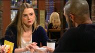Claire (Haley Erin) entertained a trip to Los Angeles from Holden (Nathan Owens) on The Young and the Restless | Image: CBS