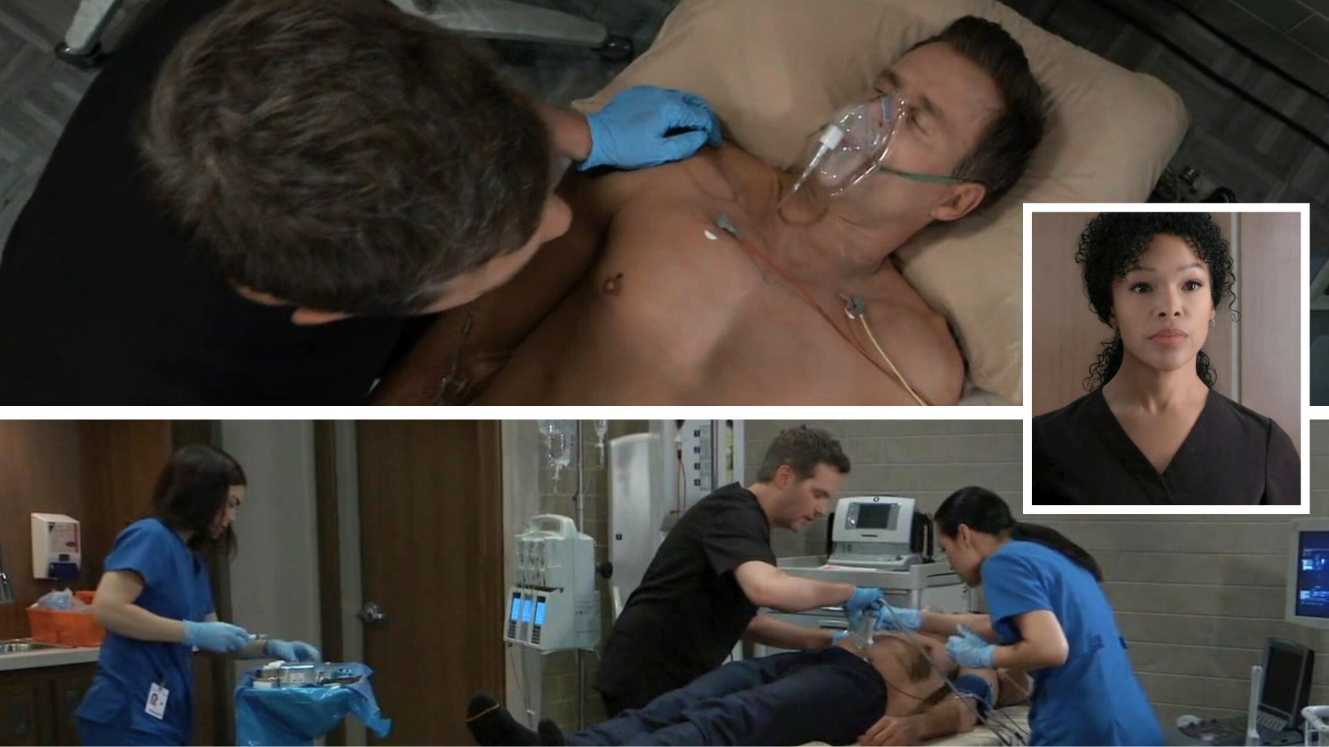 Drew is being stabilized for surgery to remove the two bullets close to his spine on General Hospital | Image: ABC