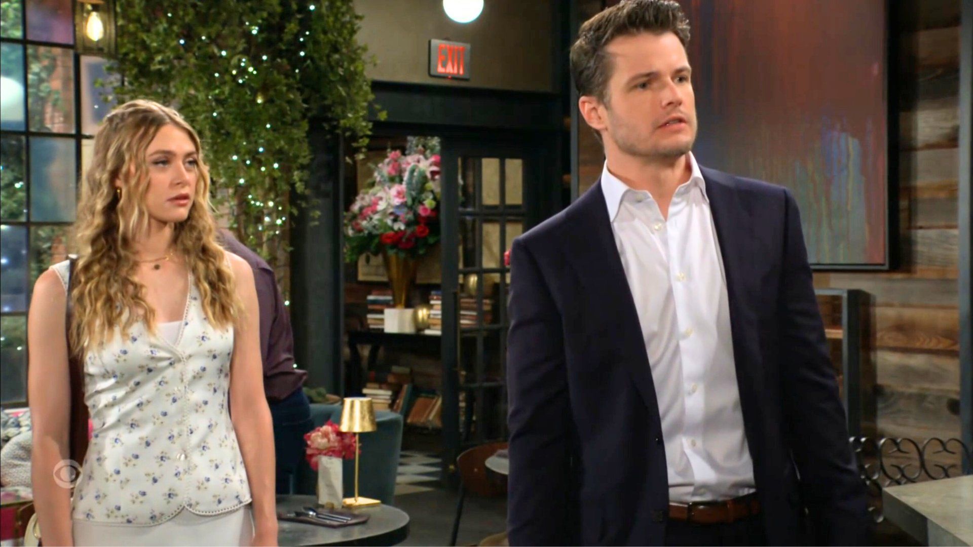Will Kyle (Michael Mealor) be caught off guard by what Claire (Hayley Erin) has to say on The Young and the Restless | Image: CBS