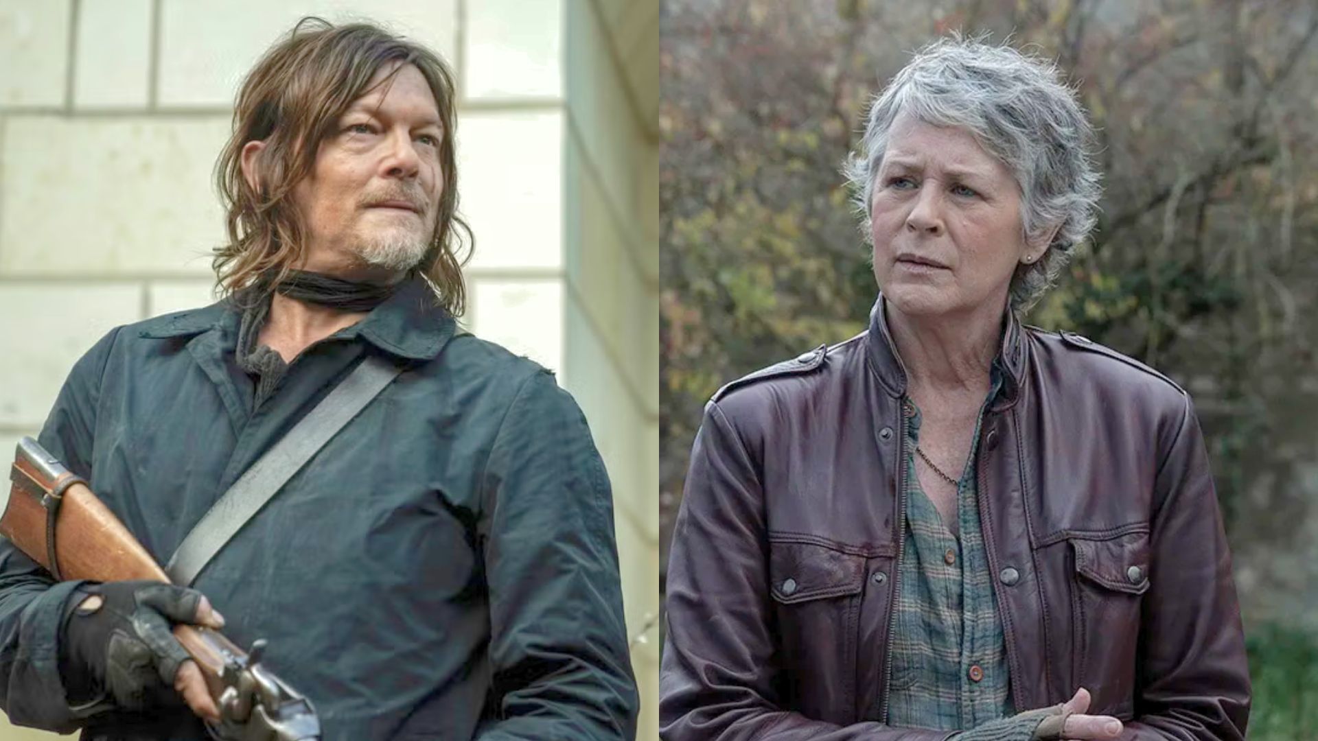 Daryl and Carol encounter a sign warning &ldquo;Beware the squid&rdquo; in The Walking Dead: Daryl Dixon. (Images via AMC)