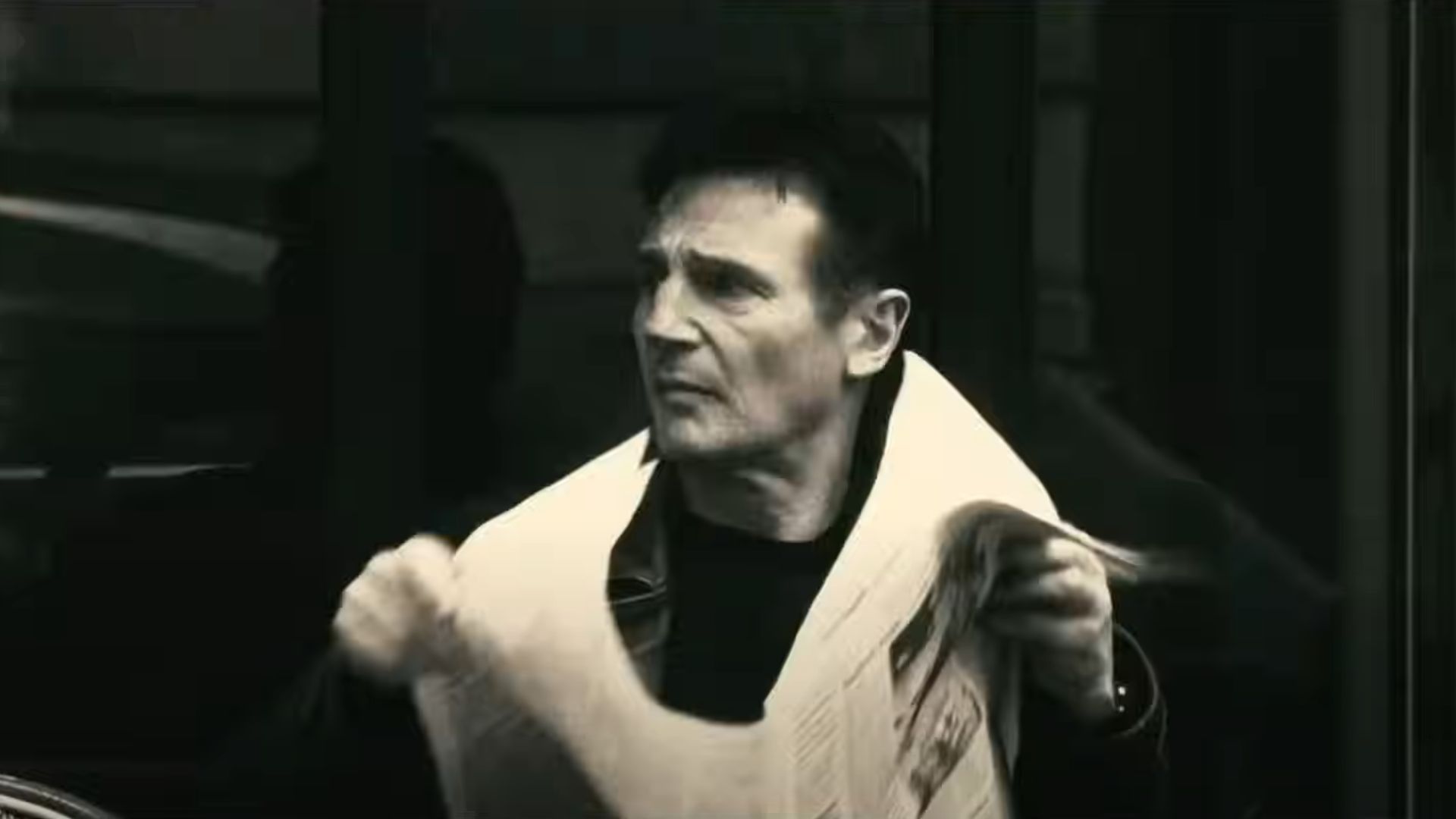 Liam Neeson is in the lead in Taken. (Image via EuropaCorp)