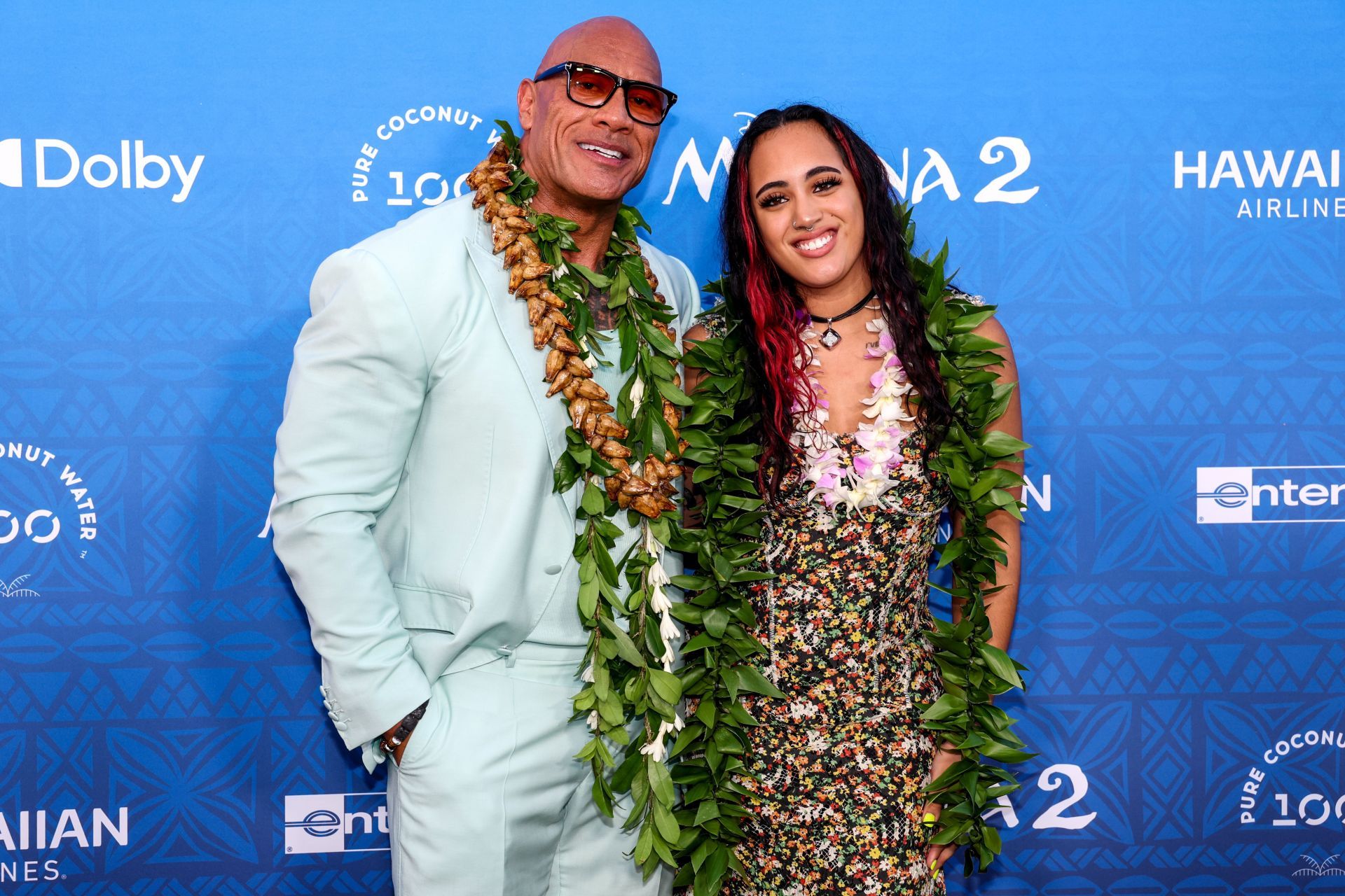 Ava Raine and The Rock at the Disney Animation&#039;s World Premiere Of &quot;Moana 2&quot; (Image via Getty)