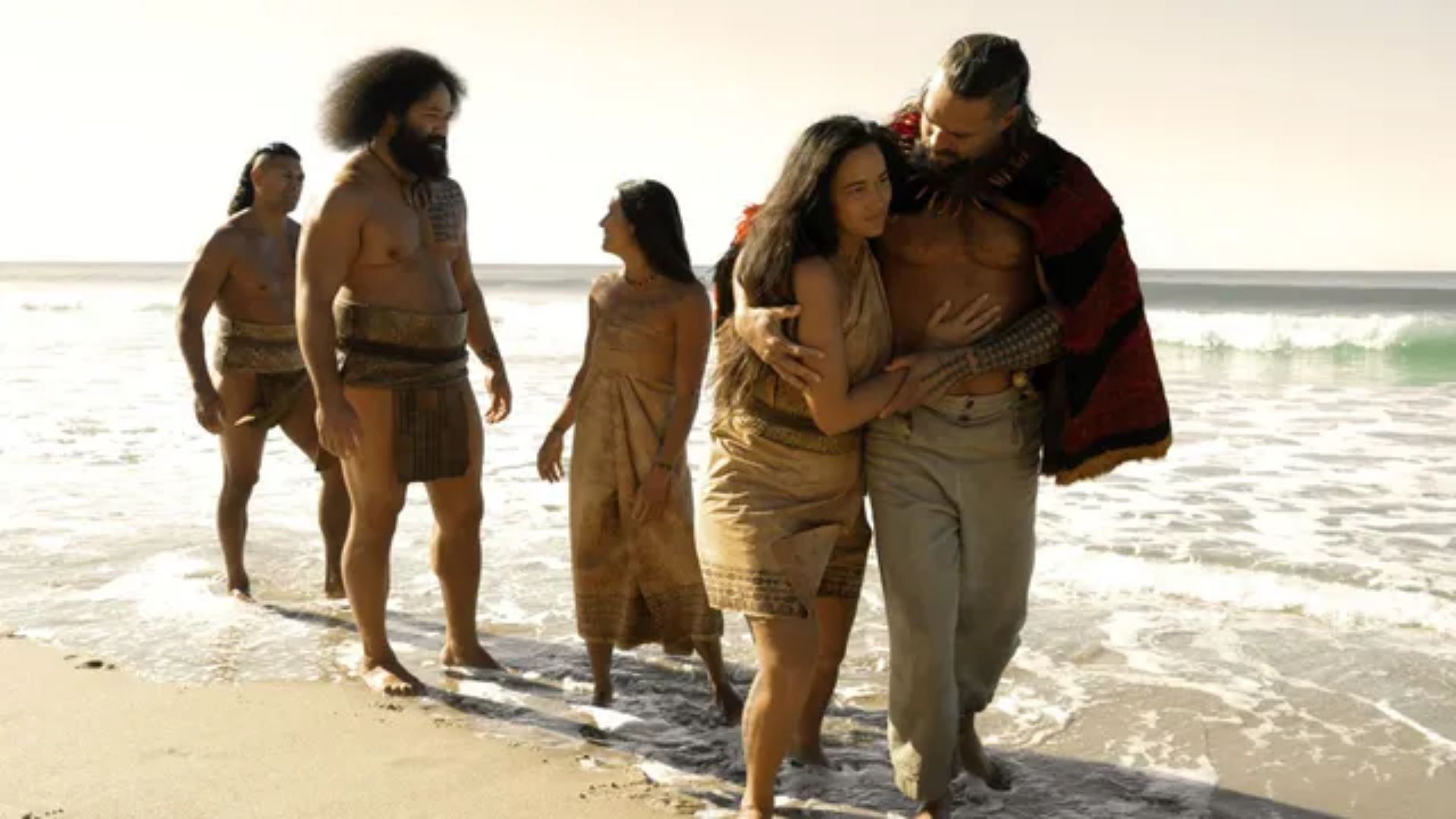 Ka&#039;iana and Kupuohi at the beach in Chief of War | Image via Apple TV+