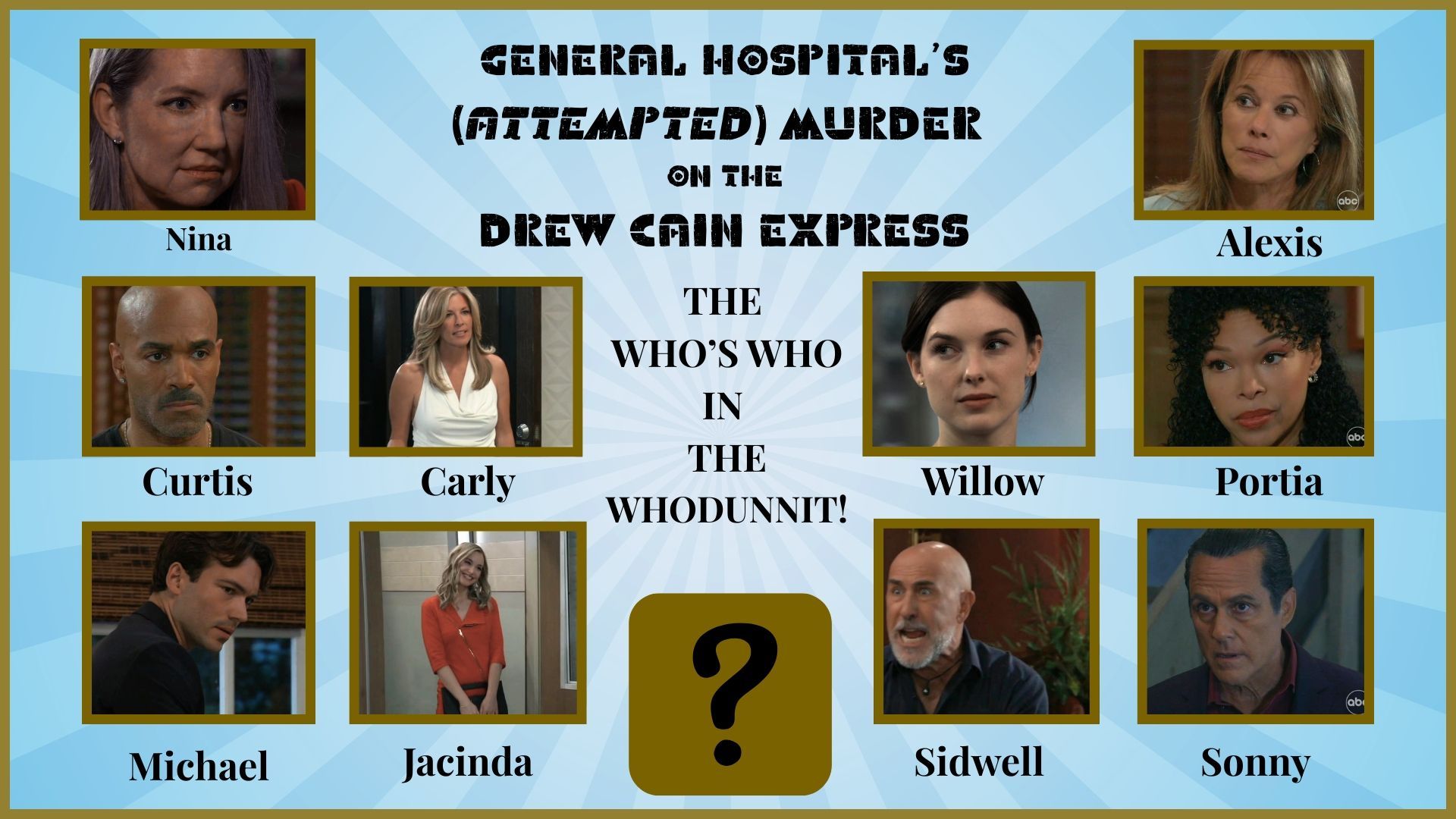 The suspect list for Drew&#039;s shooting continues to grow on General Hospital | Image: ABC