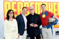Sarah Aubrey, Casey Bloys, James Gunn, and John Cena attend HBO's "Peacemaker" Season 2 Premiere at AMC Lincoln Square Theater on August 13, 2025 in New York | Image via: Getty