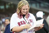 Rebecca Yarros at the Cleveland Guardians v Boston Red Sox - Source: Getty
