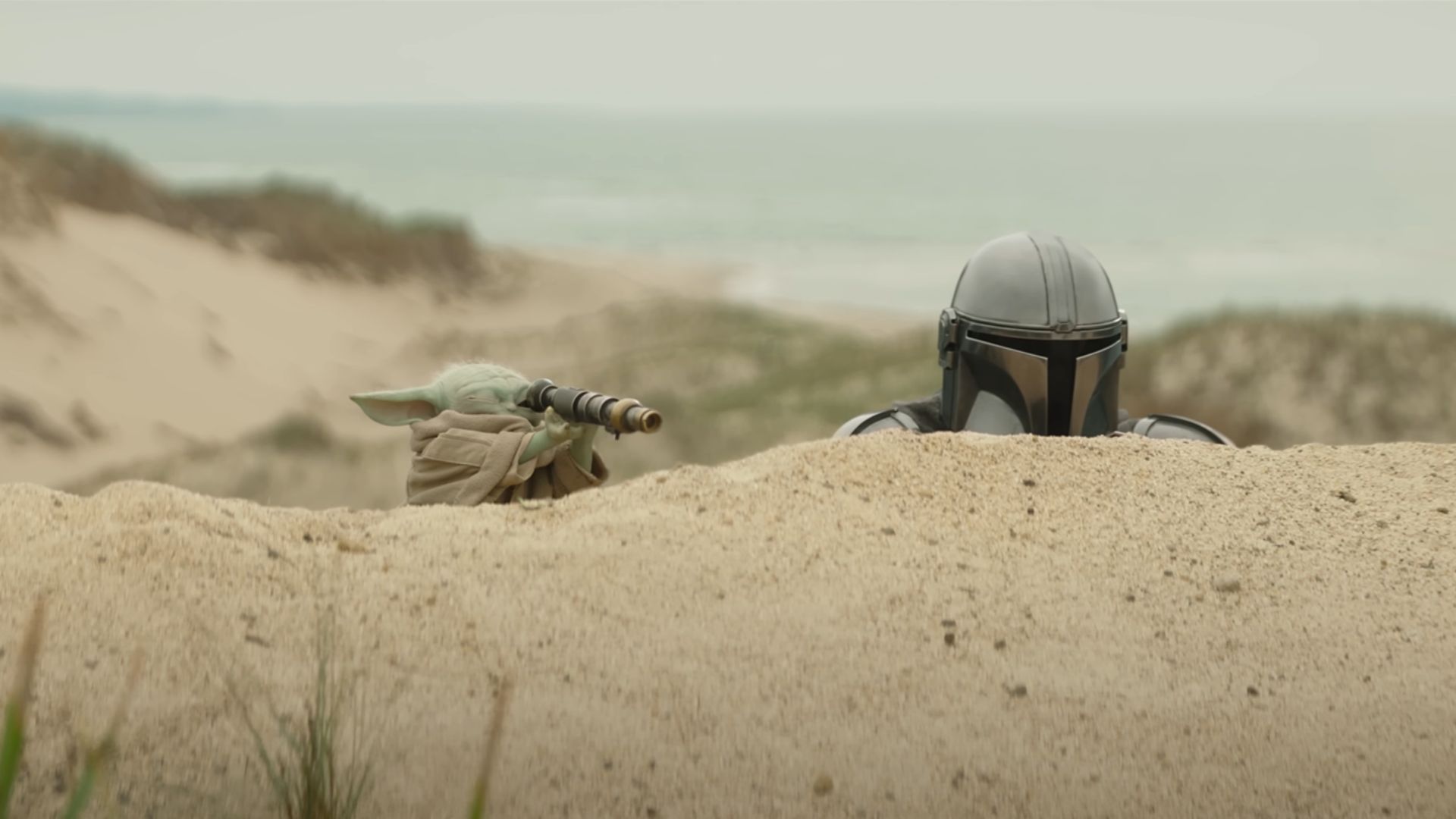 A still from The Mandalorian &amp; Grogu