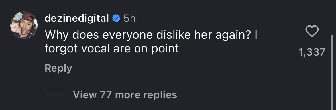 The comment section under The Shade Room&#039;s post, where the South African singer stopped mid-performance to check up on a fan. (Image via Instagram/@theshaderoom.)