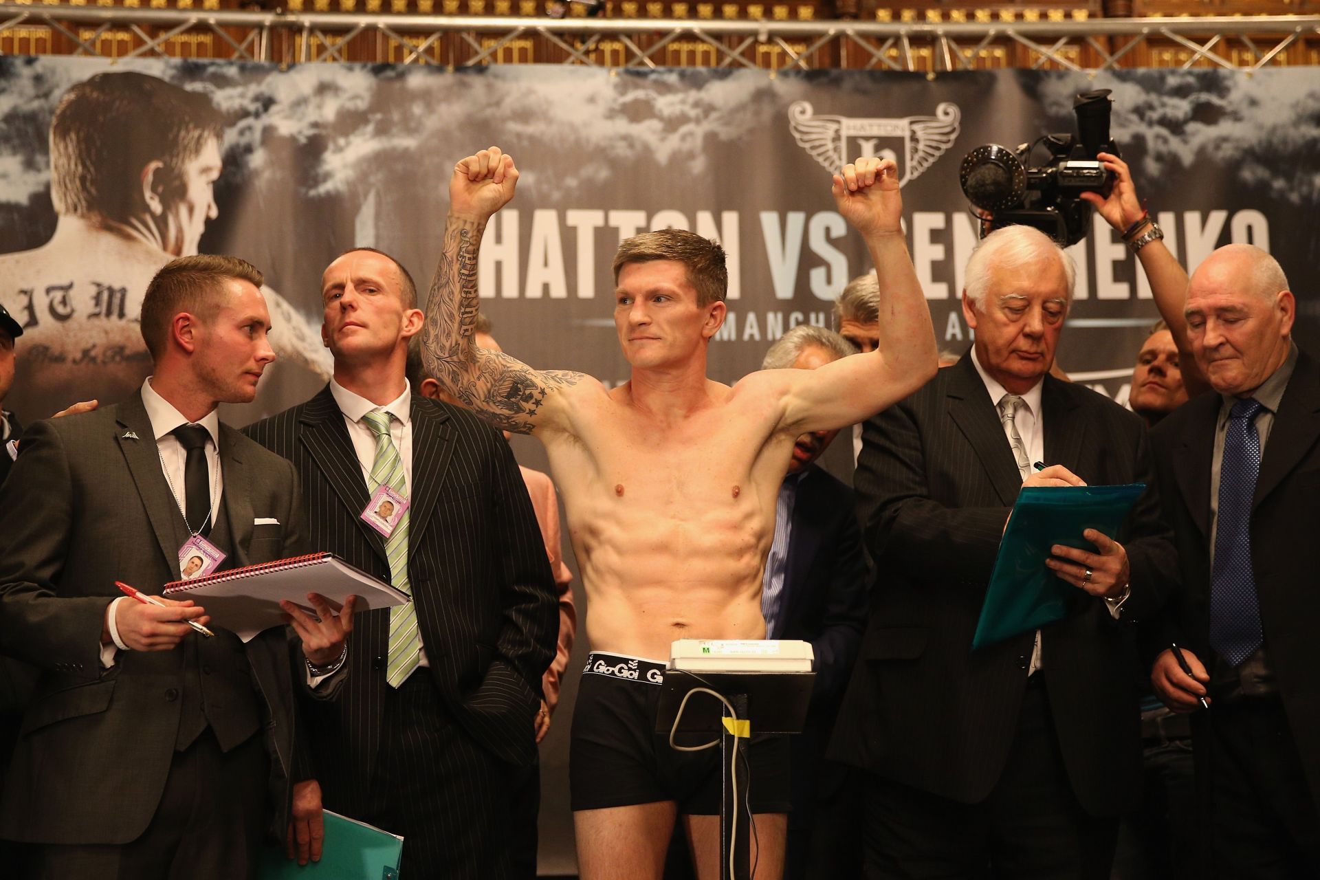 Ricky Hatton &amp; Vyacheslav Senchenko Weigh In - Source: Getty
