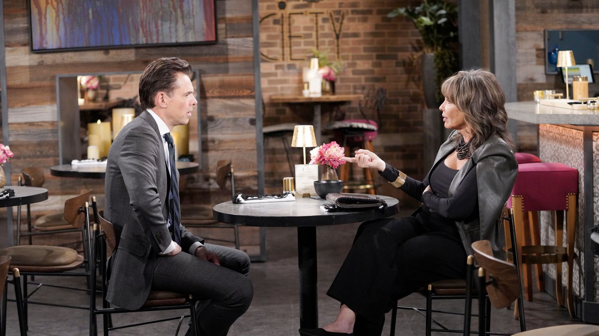 If Cane has his way, Billy (Jason Thompson) and Jill (Jess Walton) will face each other again on The Young and the Restless | Image: JPI