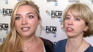 Florence Pugh (left) and Carol Morley (right) (Image via Red Carpet News TV)