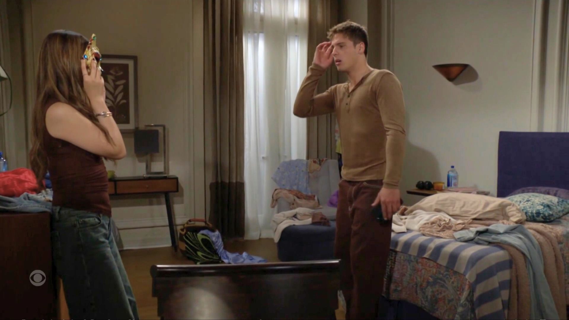 Luna, the mask, and Will on The Bold and the Beautiful | Image: CBS