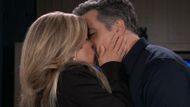 General Hospital's Carly and Brennan kissing. | Image Source: ABC