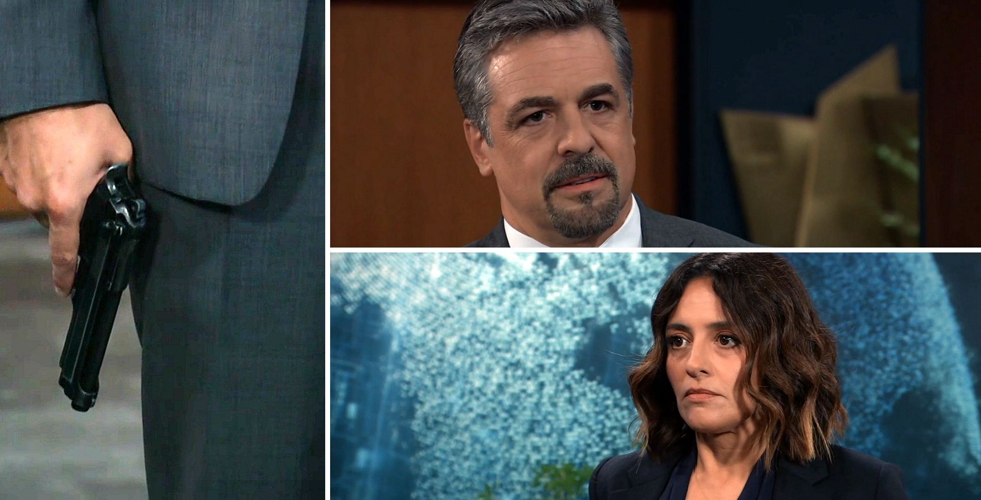 General Hospital&#039;s Brennan nabbing Colette. | Image Source: ABC
