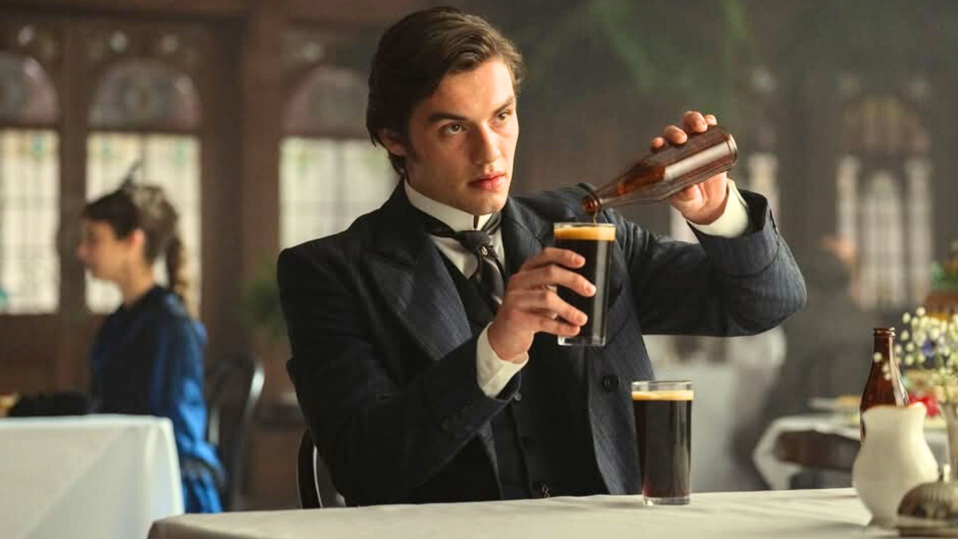 Louis Partridge in House of Guinness | Image via Instagram: netflixuk