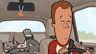 Hank Hoagies while driving (Image via Prime Video)
