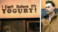 The “I Can’t Believe It’s Yogurt” shop & Robert Eugene Brashers. (Image Via: The Yogurt Shop Murders (HBO) & 48 Hours (YouTube)