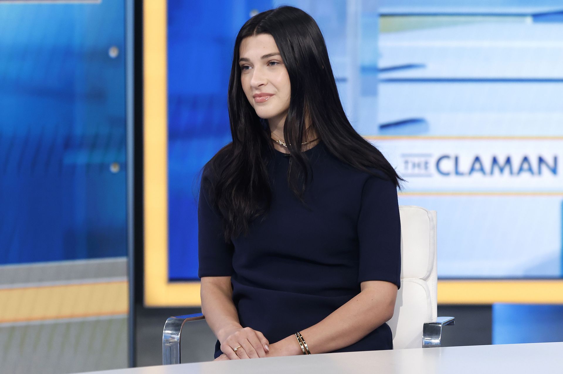 Phoebe Gates Visits &quot;The Claman Countdown&quot; - Source: Getty