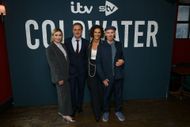 Eve Myles, Andrew Lincoln, Indira Varma, and Ewen Bremner at Coldwater photocall (Source: Getty)