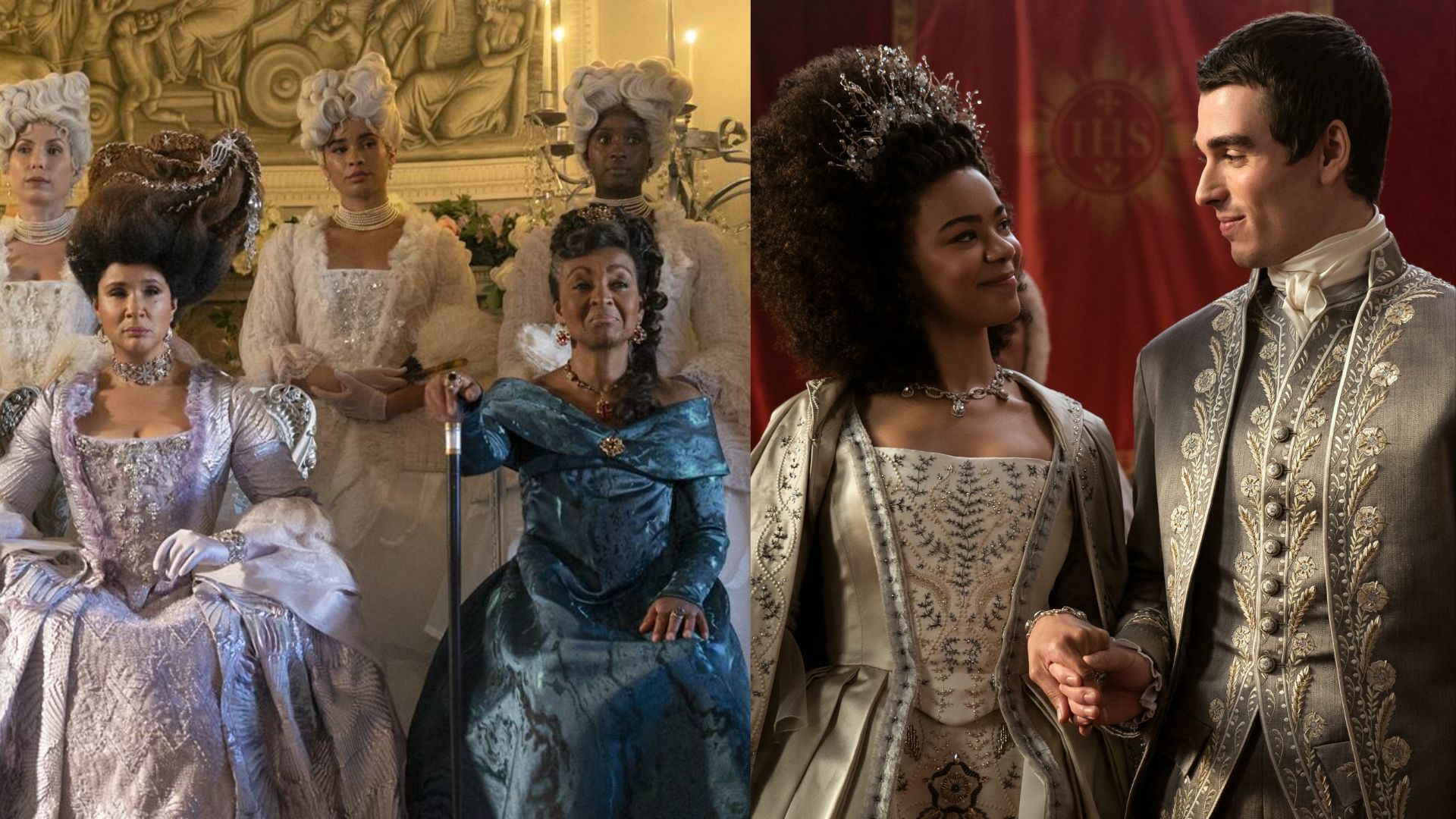 Bridgerton and Queen Charlotte: A Bridgerton Story | Images via Netflix