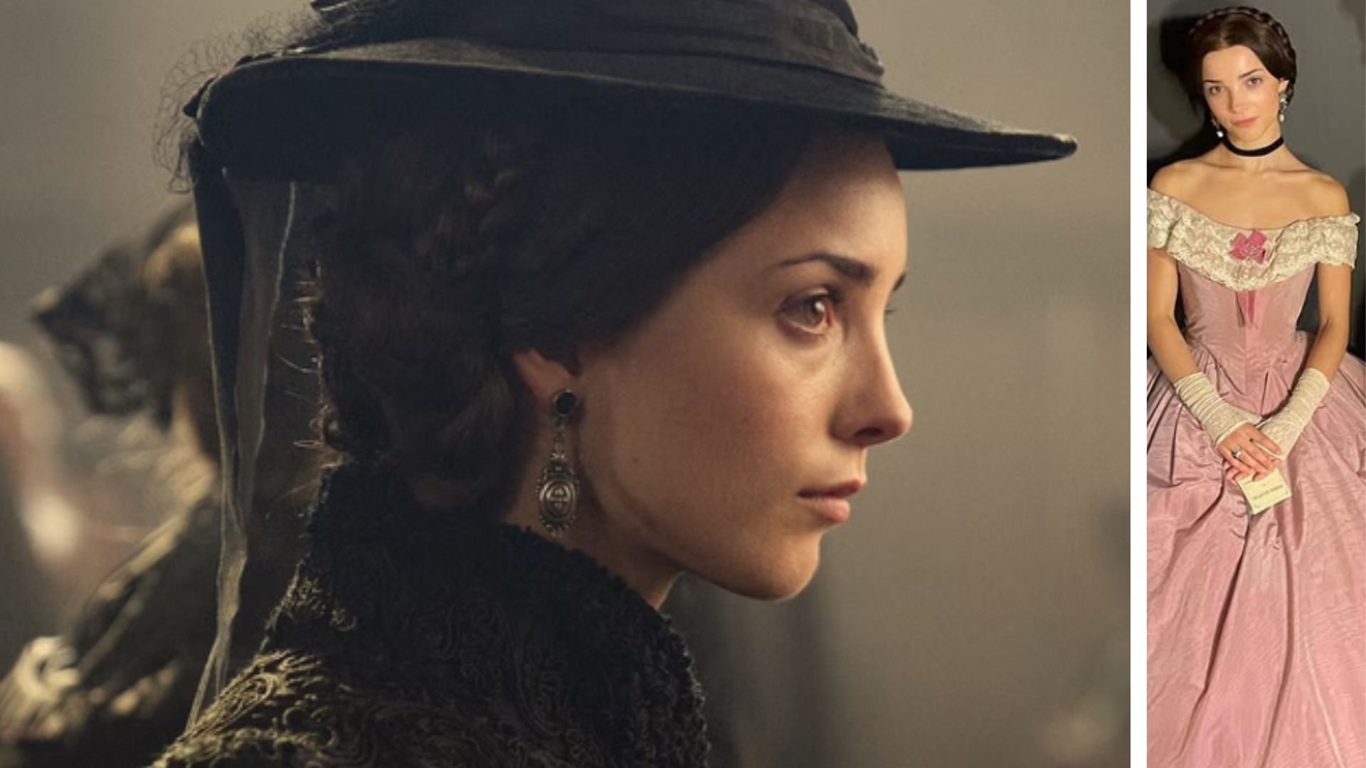 Jessica Reynolds Lady Christine O&rsquo;Madden on House of Guinness (Image Via: Netflix &amp; Instagram/@jjessicareynolds)