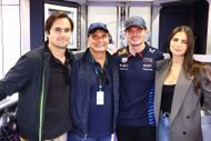 Nelson Piquet, Nelson Jr., Kelly Piquet, and Max Verstappen at the F1 Grand Prix, Brazil (Image via Getty)