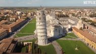The Leaning Tower of Pisa (Image via Netflix)