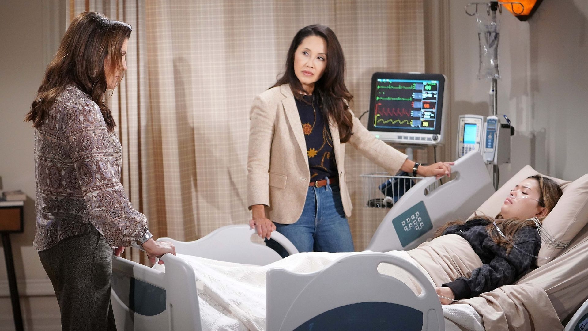 The Bold and the Beautiful: Sheila and Li watch over Luna as she recovers | Image: JPI