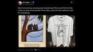 Dr. Goodall used Gary Larson's comic strip on her institute's fundraising t-shirts. (Image via X)