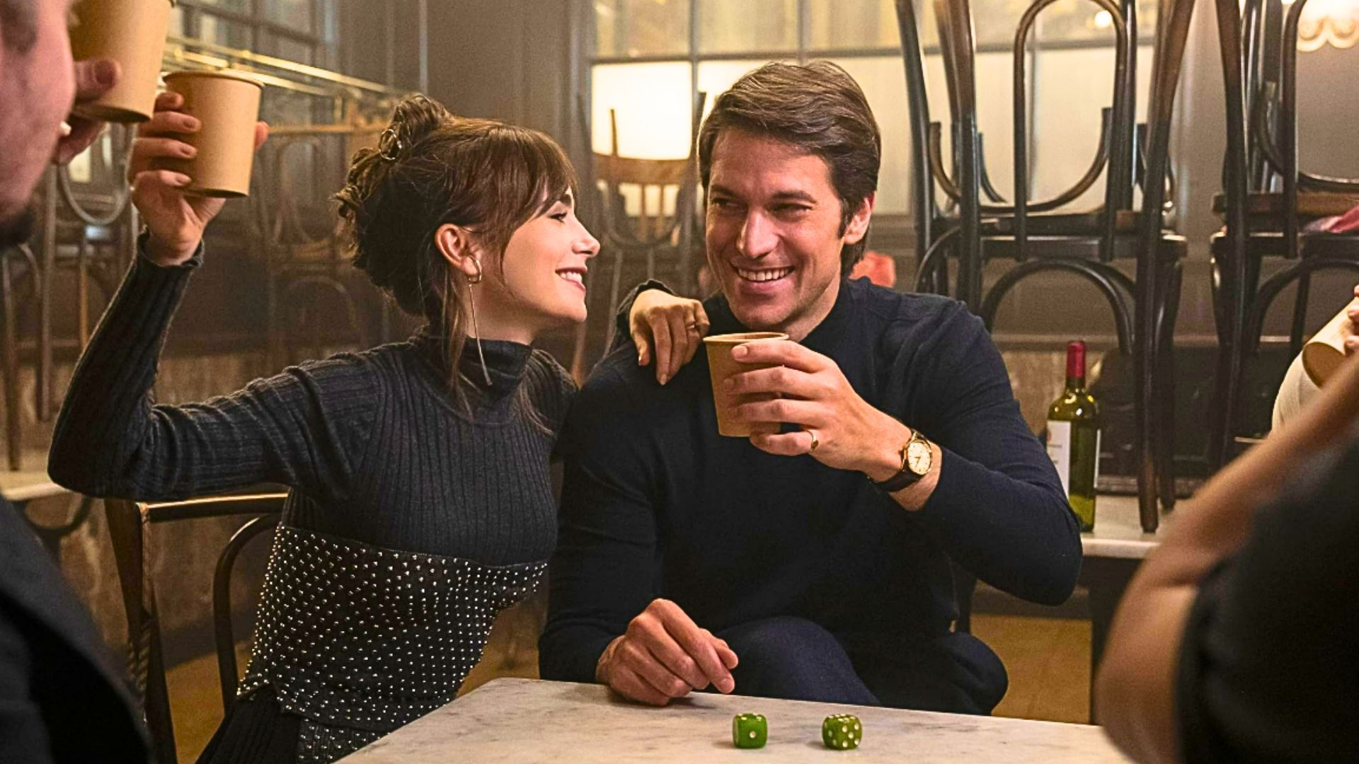 Lily Collins and Lucas Bravo in Emily in Paris (Image via Netflix)