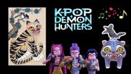 Traditional Korean Art (Tiger and Magpie) + K-Pop Demon Hunters images | Images via: Netflix/Wikipedia | Collage by: Beatrix Kondo of Soap Central
