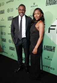 Idris and Isan Elba at the premiere of A House of Dynamite in New York earlier this year (Image via Getty)